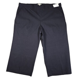 NWT Liz Claiborne Crop Trousers Plus Size 28W Mid-Rise Stretch Dress Pant Slacks